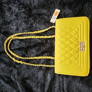 Yellow crossbody purse